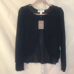 Sheer viscose cotton blend Anthropologie cardigan